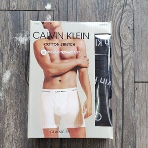 Calvin Klein Cotton Stretch Boxer Briefs - White & Black